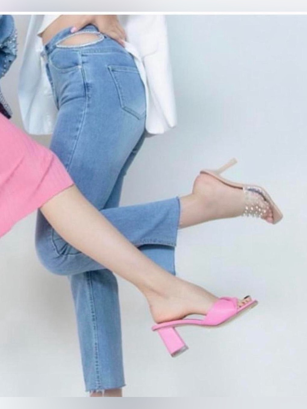 Doux high waisted cropped jeans